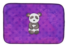 Load image into Gallery viewer, Polkadot Panda Bear Watercolor Dish Drying Mat – Absorbent, Artistic Kitchen Essentials BB7375DDM