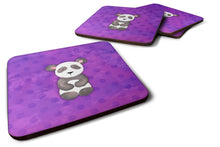Load image into Gallery viewer, Polkadot Panda Bear Watercolor Foam Coaster  BB7375FC