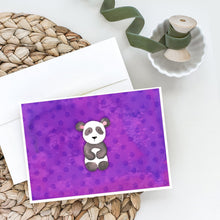 Load image into Gallery viewer, Polkadot Panda Bear Watercolor Greeting Cards -  Blank Note Cards – 8-Pack of Artist-Designed Cards with Envelopes
