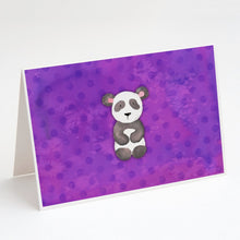 Load image into Gallery viewer, Polkadot Panda Bear Watercolor Greeting Cards -  Blank Note Cards – 8-Pack of Artist-Designed Cards with Envelopes