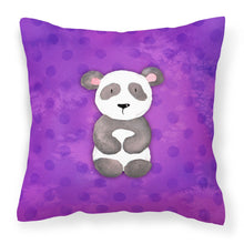 Load image into Gallery viewer, Polkadot Panda Bear Watercolor Fabric Decorative Pillow BB7375PW1818