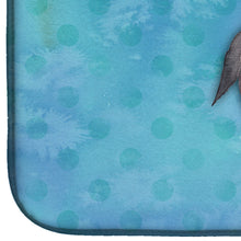 Load image into Gallery viewer, Polkadot Penguin Watercolor Dish Drying Mat – Absorbent, Artistic Kitchen Essentials BB7376DDM