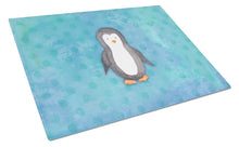 Load image into Gallery viewer, Polkadot Penguin Watercolor Glass Cutting Boards – Durable, Decorative Kitchen Art Large BB7376LCB