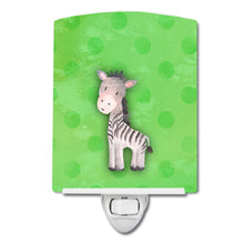 Load image into Gallery viewer, Polkadot Zebra Watercolor Ceramic Night Light BB7377CNL
