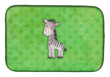 Load image into Gallery viewer, Polkadot Zebra Watercolor Dish Drying Mat – Absorbent, Artistic Kitchen Essentials BB7377DDM