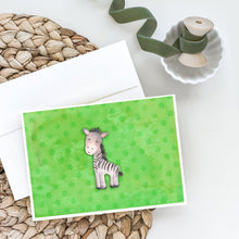 Load image into Gallery viewer, Polkadot Zebra Watercolor Greeting Cards -  Blank Note Cards – 8-Pack of Artist-Designed Cards with Envelopes