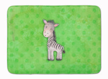 Load image into Gallery viewer, Polkadot Zebra Watercolor Machine Washable Memory Foam Mat BB7377RUG