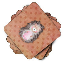 Load image into Gallery viewer, Polkadot Hedgehog Watercolor Foam Coaster  BB7378FC