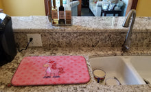 Load image into Gallery viewer, Polkadot Horse Watercolor Dish Drying Mat – Absorbent, Artistic Kitchen Essentials BB7379DDM