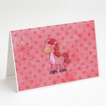 Load image into Gallery viewer, Polkadot Horse Watercolor Greeting Cards -  Blank Note Cards – 8-Pack of Artist-Designed Cards with Envelopes