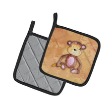 Load image into Gallery viewer, Monkey Watercolor Pot Holders - Set of 2 - Heat-Resistant Kitchen Essentials BB7380PTHD
