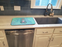 Load image into Gallery viewer, Rhinoceros Watercolor Dish Drying Mat – Absorbent, Artistic Kitchen Essentials BB7381DDM