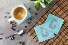 Load image into Gallery viewer, Rhinoceros Watercolor Foam Coaster  BB7381FC