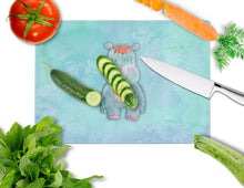 Load image into Gallery viewer, Rhinoceros Watercolor Glass Cutting Boards – Durable, Decorative Kitchen Art Large BB7381LCB