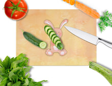 Load image into Gallery viewer, Rabbit Watercolor Glass Cutting Boards – Durable, Decorative Kitchen Art Large BB7383LCB