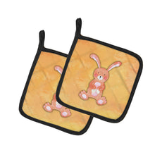 Load image into Gallery viewer, Rabbit Watercolor Pot Holders - Set of 2 - Heat-Resistant Kitchen Essentials BB7383PTHD