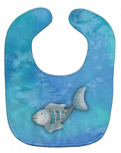 Load image into Gallery viewer, Blue Fish Watercolor Baby Bib BB7386BIB