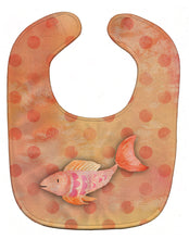 Load image into Gallery viewer, Orange Fish Watercolor Baby Bib BB7387BIB