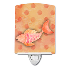 Load image into Gallery viewer, Orange Fish Watercolor Ceramic Night Light BB7387CNL