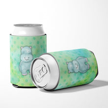 Load image into Gallery viewer, Polkadot Hippopotamus Watercolor Can or Bottle Hugger BB7389CC