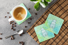 Load image into Gallery viewer, Polkadot Hippopotamus Watercolor Foam Coaster  BB7389FC