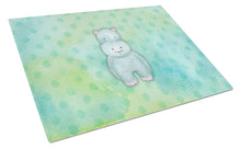 Load image into Gallery viewer, Polkadot Hippopotamus Watercolor Glass Cutting Boards – Durable, Decorative Kitchen Art Large BB7389LCB