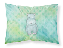 Load image into Gallery viewer, Polkadot Hippopotamus Watercolor Fabric Standard Pillowcase – Artistic Decorative Front, White Back BB7389PILLOWCASE