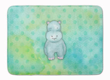 Load image into Gallery viewer, Polkadot Hippopotamus Watercolor Machine Washable Memory Foam Mat BB7389RUG