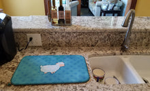 Load image into Gallery viewer, Polkadot Sheep Lamb Watercolor Dish Drying Mat – Absorbent, Artistic Kitchen Essentials BB7390DDM
