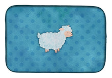 Load image into Gallery viewer, Polkadot Sheep Lamb Watercolor Dish Drying Mat – Absorbent, Artistic Kitchen Essentials BB7390DDM