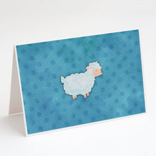 Load image into Gallery viewer, Polkadot Sheep Lamb Watercolor Greeting Cards -  Blank Note Cards – 8-Pack of Artist-Designed Cards with Envelopes