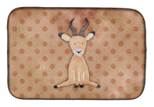 Load image into Gallery viewer, Polkadot Antelope Watercolor Dish Drying Mat – Absorbent, Artistic Kitchen Essentials BB7391DDM