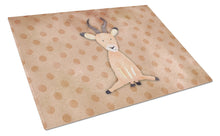 Load image into Gallery viewer, Polkadot Antelope Watercolor Glass Cutting Boards – Durable, Decorative Kitchen Art Large BB7391LCB