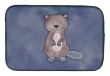 Load image into Gallery viewer, Beaver Watercolor Dish Drying Mat – Absorbent, Artistic Kitchen Essentials BB7392DDM