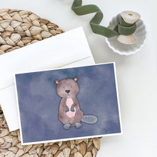 Load image into Gallery viewer, Beaver Watercolor Greeting Cards -  Blank Note Cards – 8-Pack of Artist-Designed Cards with Envelopes