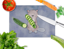Load image into Gallery viewer, Beaver Watercolor Glass Cutting Boards – Durable, Decorative Kitchen Art Large BB7392LCB