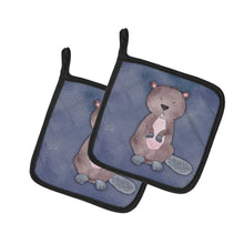 Load image into Gallery viewer, Beaver Watercolor Pot Holders - Set of 2 - Heat-Resistant Kitchen Essentials BB7392PTHD