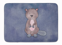 Load image into Gallery viewer, Beaver Watercolor Machine Washable Memory Foam Mat BB7392RUG