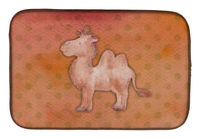 Load image into Gallery viewer, Polkadot Camel Watercolor Dish Drying Mat – Absorbent, Artistic Kitchen Essentials BB7393DDM