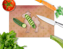 Load image into Gallery viewer, Polkadot Camel Watercolor Glass Cutting Boards – Durable, Decorative Kitchen Art Large BB7393LCB