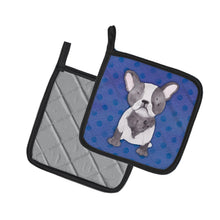 Load image into Gallery viewer, French Bulldog Polkadot Watercolor Pot Holders - Set of 2 - Heat-Resistant Kitchen Essentials BB7394PTHD