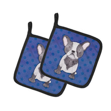 Load image into Gallery viewer, French Bulldog Polkadot Watercolor Pot Holders - Set of 2 - Heat-Resistant Kitchen Essentials BB7394PTHD