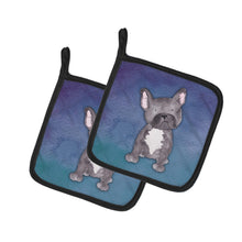 Load image into Gallery viewer, French Bulldog Watercolor Pot Holders - Set of 2 - Heat-Resistant Kitchen Essentials BB7395PTHD