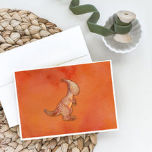 Load image into Gallery viewer, Parasaurolophus Watercolor Greeting Cards -  Blank Note Cards – 8-Pack of Artist-Designed Cards with Envelopes