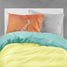 Load image into Gallery viewer, Parasaurolophus Watercolor Fabric Standard Pillowcase – Artistic Decorative Front, White Back BB7400PILLOWCASE