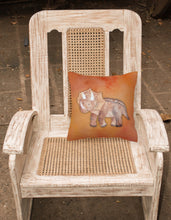 Load image into Gallery viewer, Triceratops Watercolor Fabric Decorative Pillow BB7403PW1818
