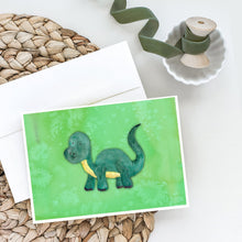 Load image into Gallery viewer, Brontosaurus Watercolor Greeting Cards -  Blank Note Cards – 8-Pack of Artist-Designed Cards with Envelopes