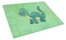 Load image into Gallery viewer, Brontosaurus Watercolor Glass Cutting Boards – Durable, Decorative Kitchen Art Large BB7404LCB