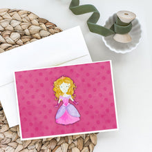 Load image into Gallery viewer, Princess Watercolor Greeting Cards -  Blank Note Cards – 8-Pack of Artist-Designed Cards with Envelopes