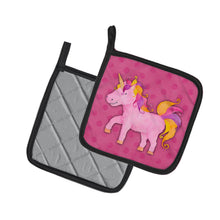 Load image into Gallery viewer, Unicorn Watercolor Pot Holders - Set of 2 - Heat-Resistant Kitchen Essentials BB7408PTHD